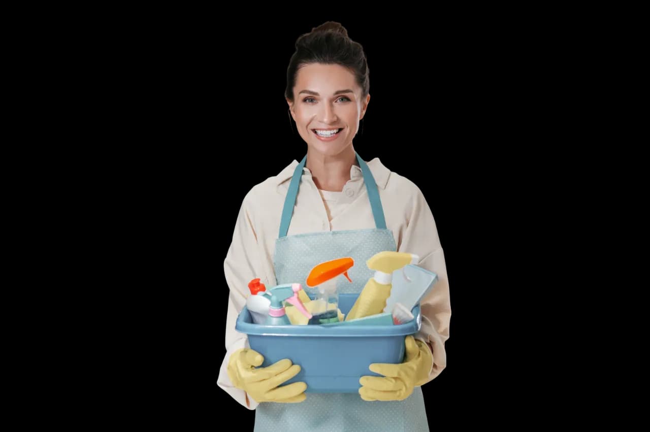 Cleaning professional ready to help